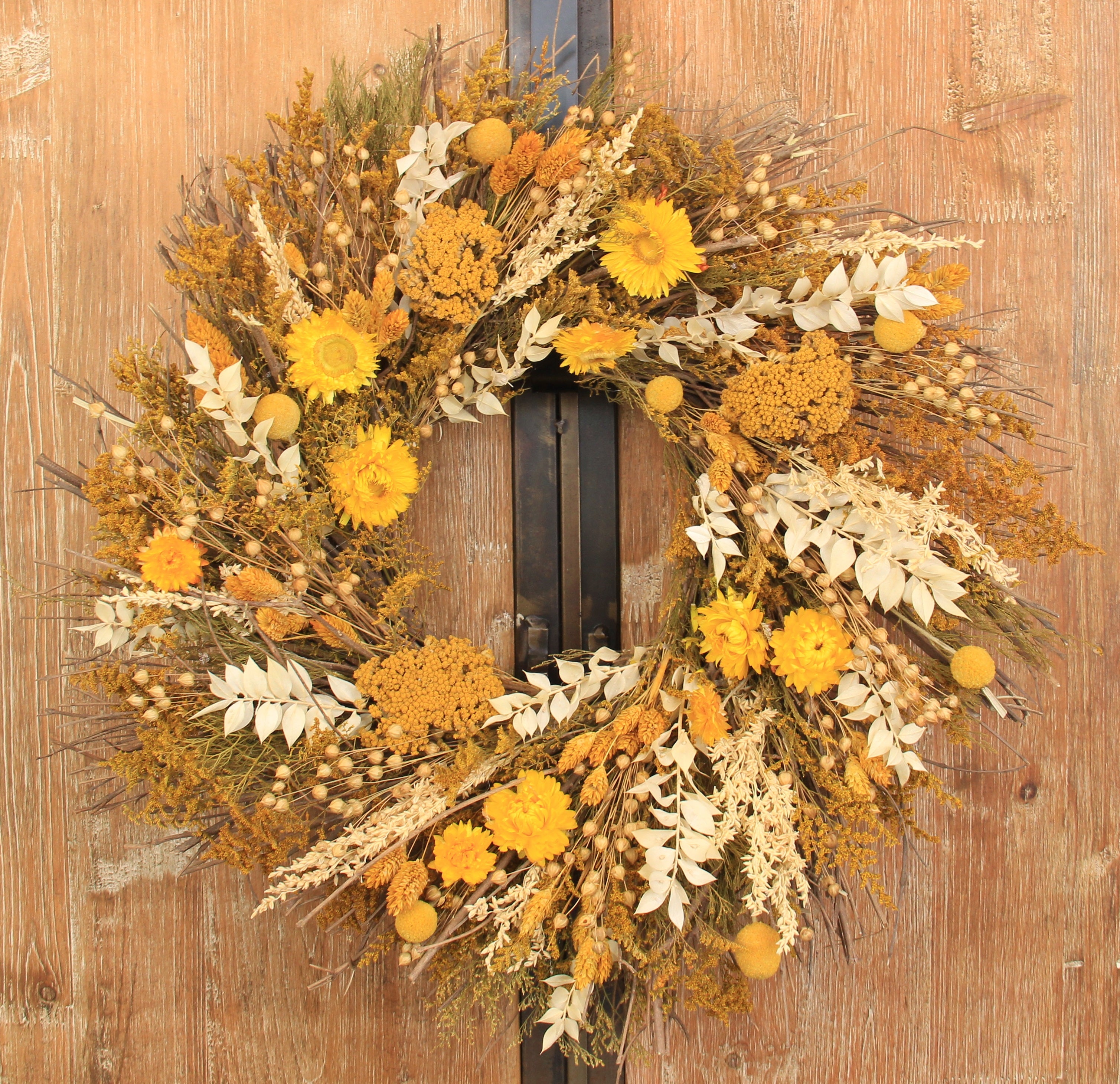Yellow Boho Wreath
