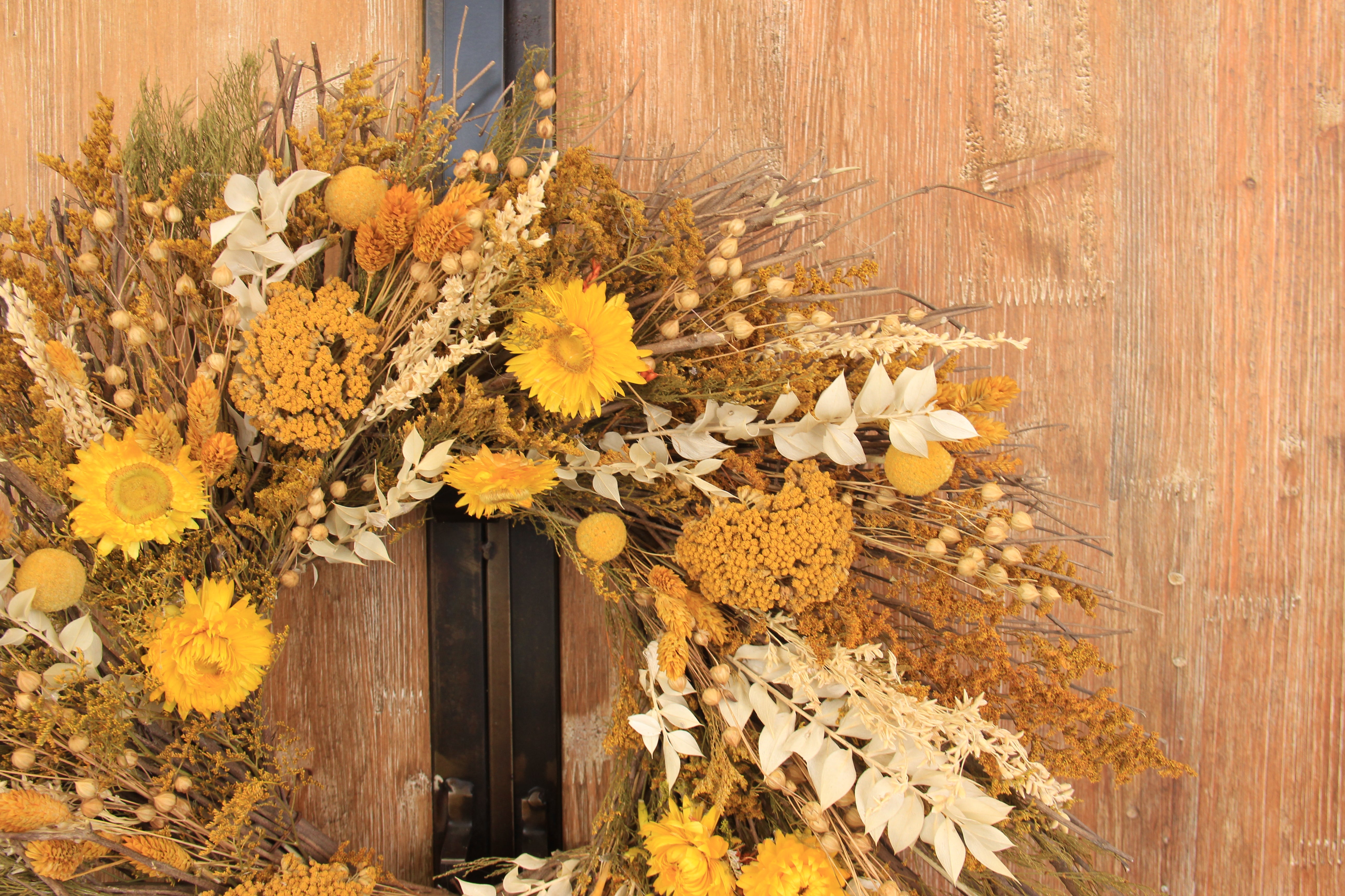 Yellow Boho Wreath