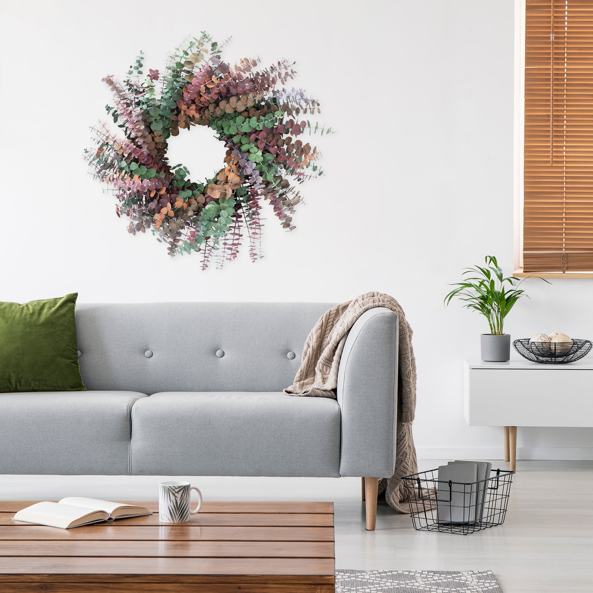 Multi-Color Baby Eucalyptus Wreath