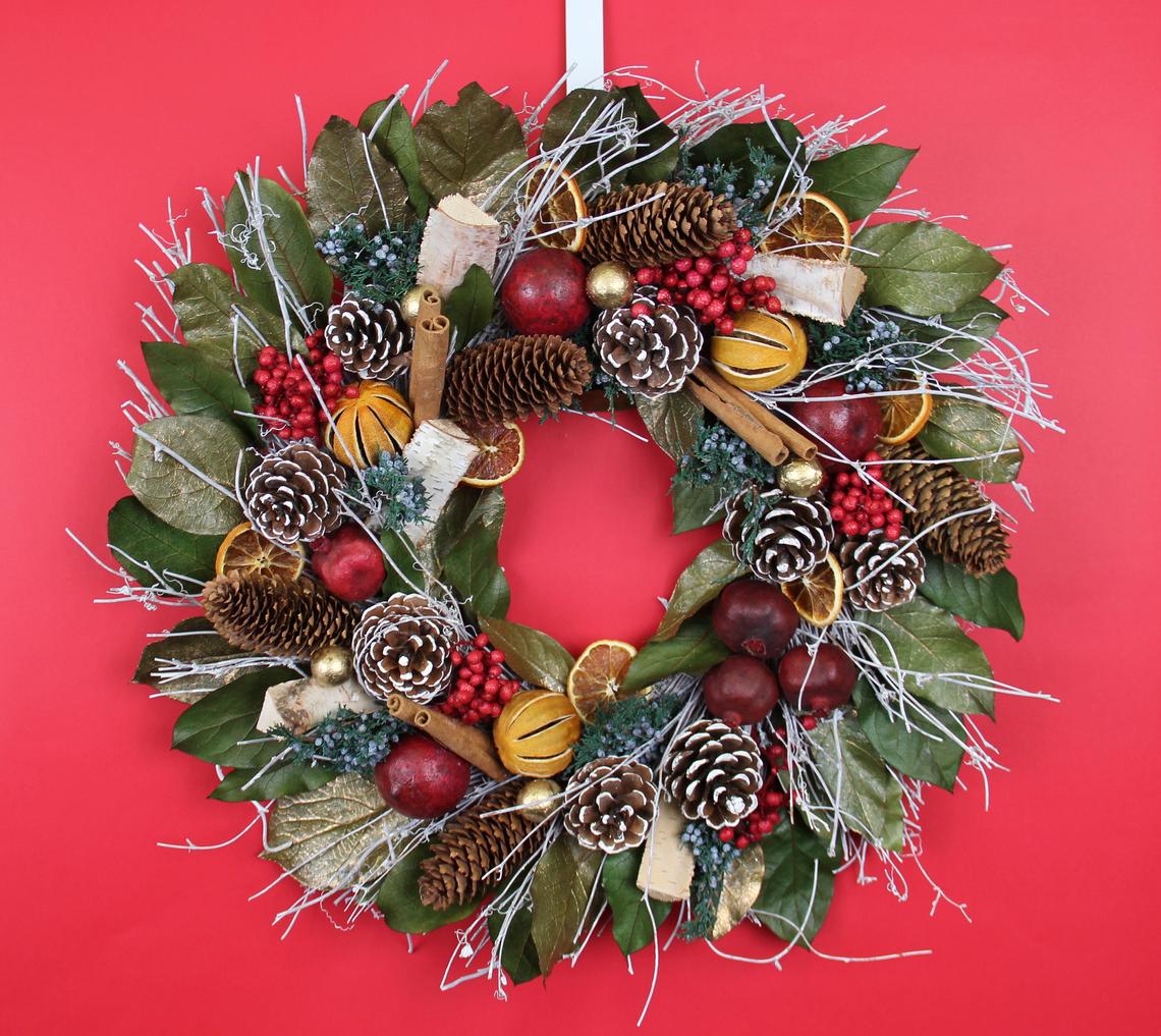 24in Pomegranate Citrus Spice Wreath