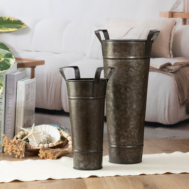 Charcoal Grey Set 2 Vases